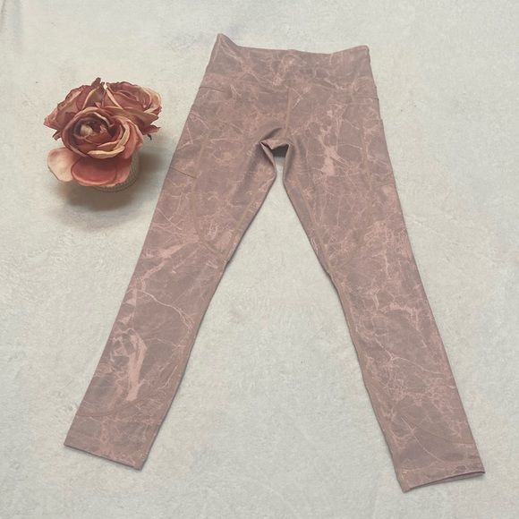 ZYIA Pants - ZYIA ACTIVE Size 4 Pink Crackle Look Leggings